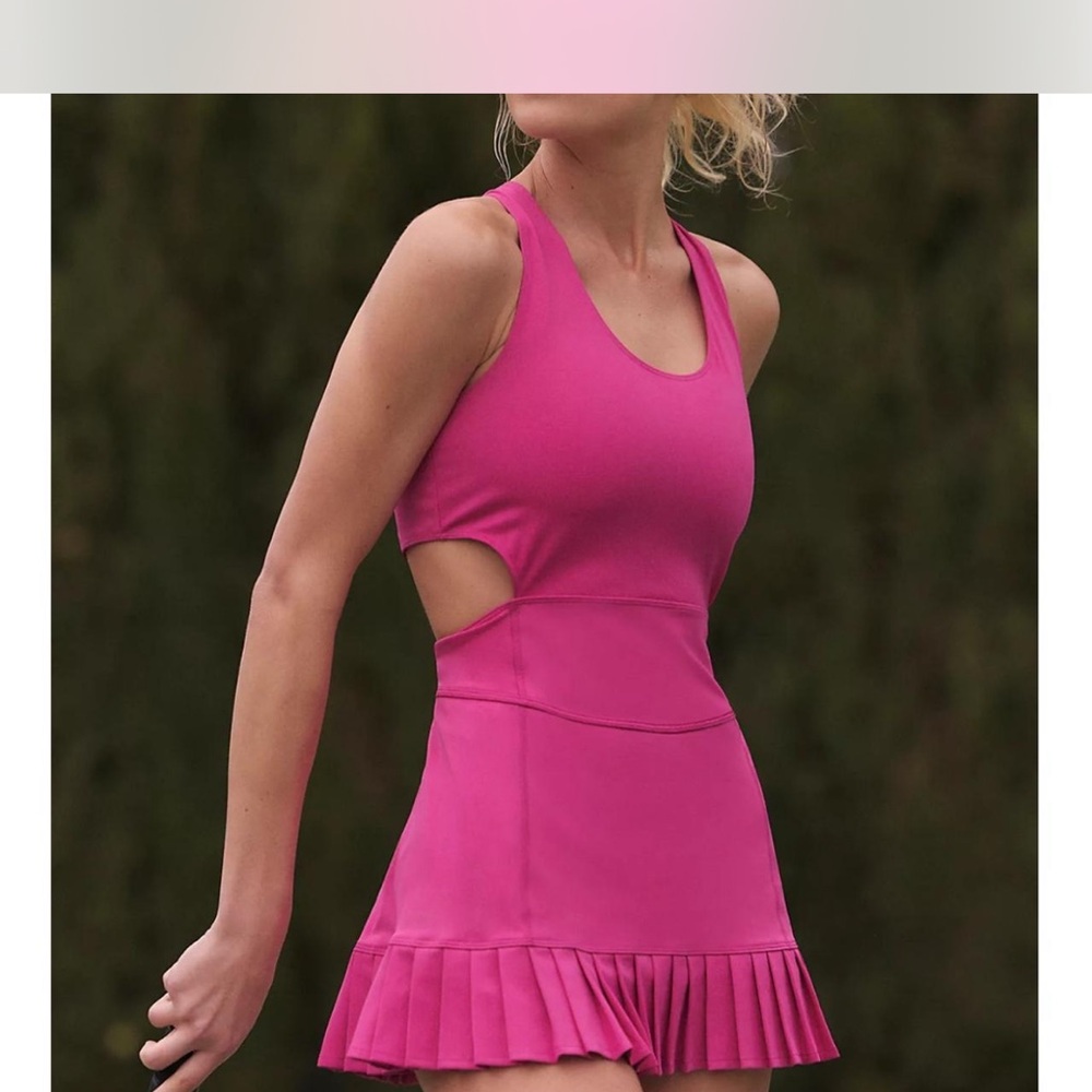 FP Pink Athletic Dress with Pleated Skirt